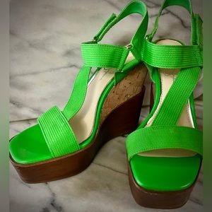 Jessica Simpson Wedges, Green, size 7M